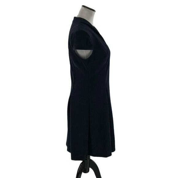 Sandra Darren Womens Sz 8 Sheath Stretch Pleated Capped Sleeves Casual Dress NEW - Picture 2 of 9